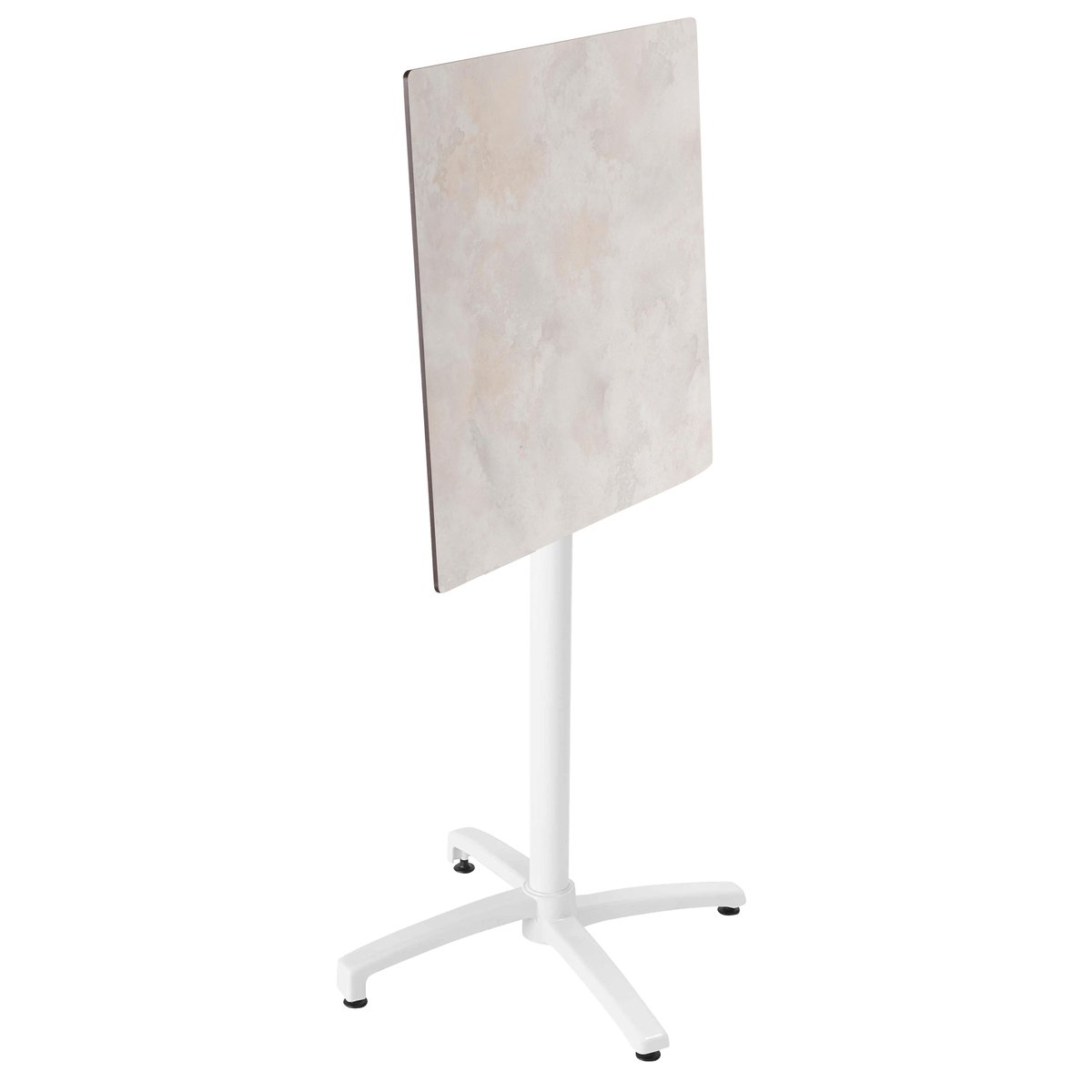 Ensemble table inclinable en hpl avec chaises hautes en métal, OPERA gris, OVIALA