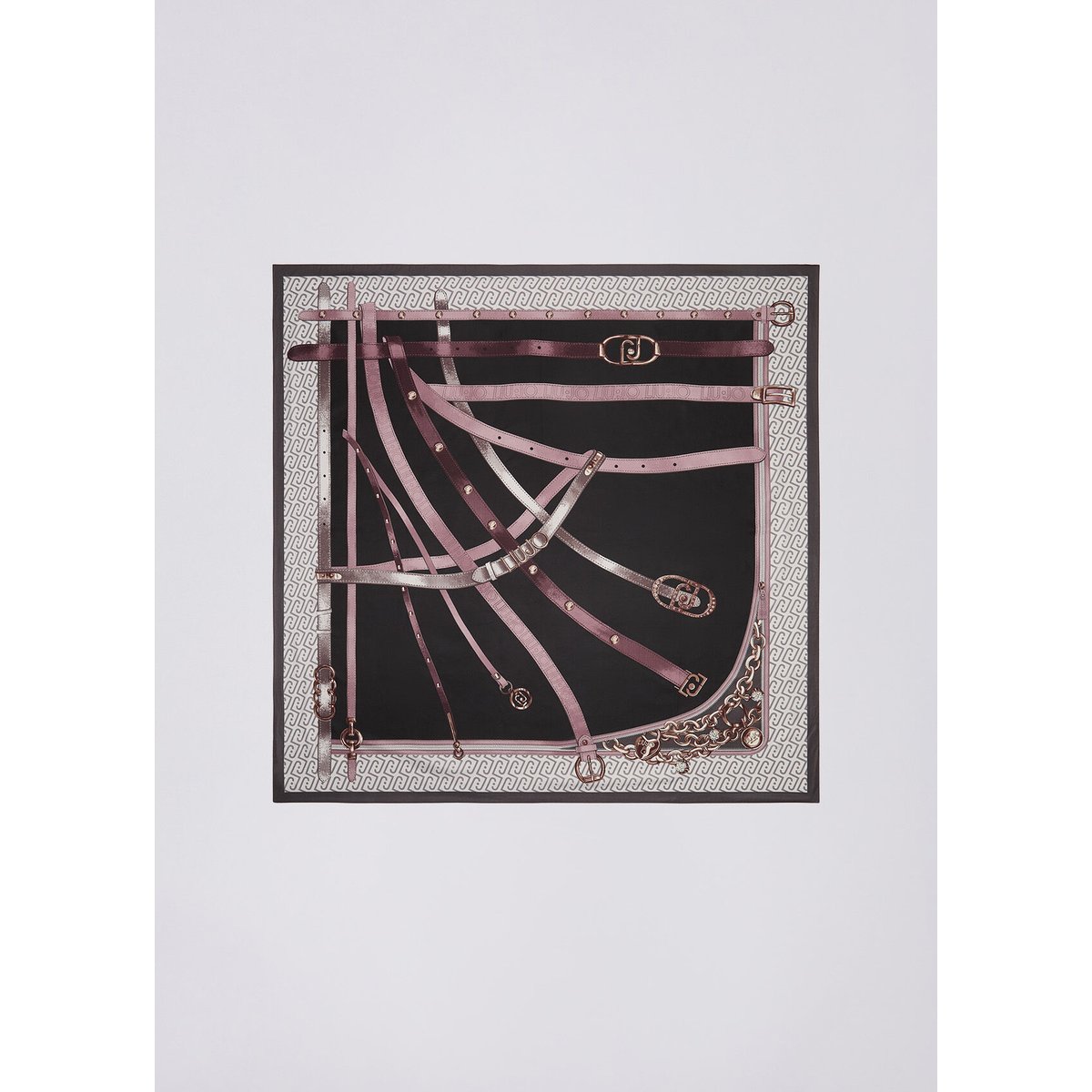 Foulard grand format avec imprimé noir, LIU JO