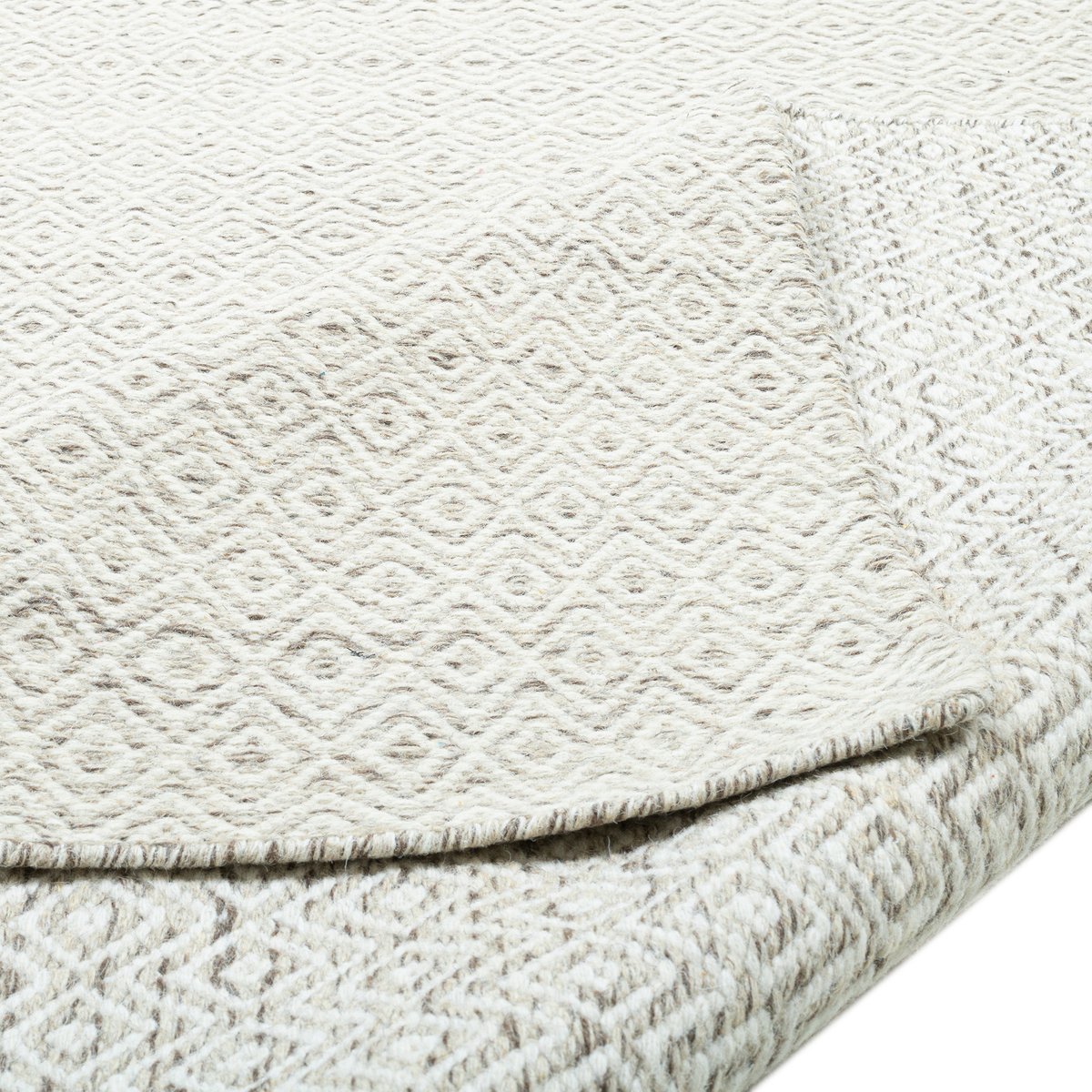 Tapis tissé main style scandinave - TRONDHEIM naturel gris, THEKO