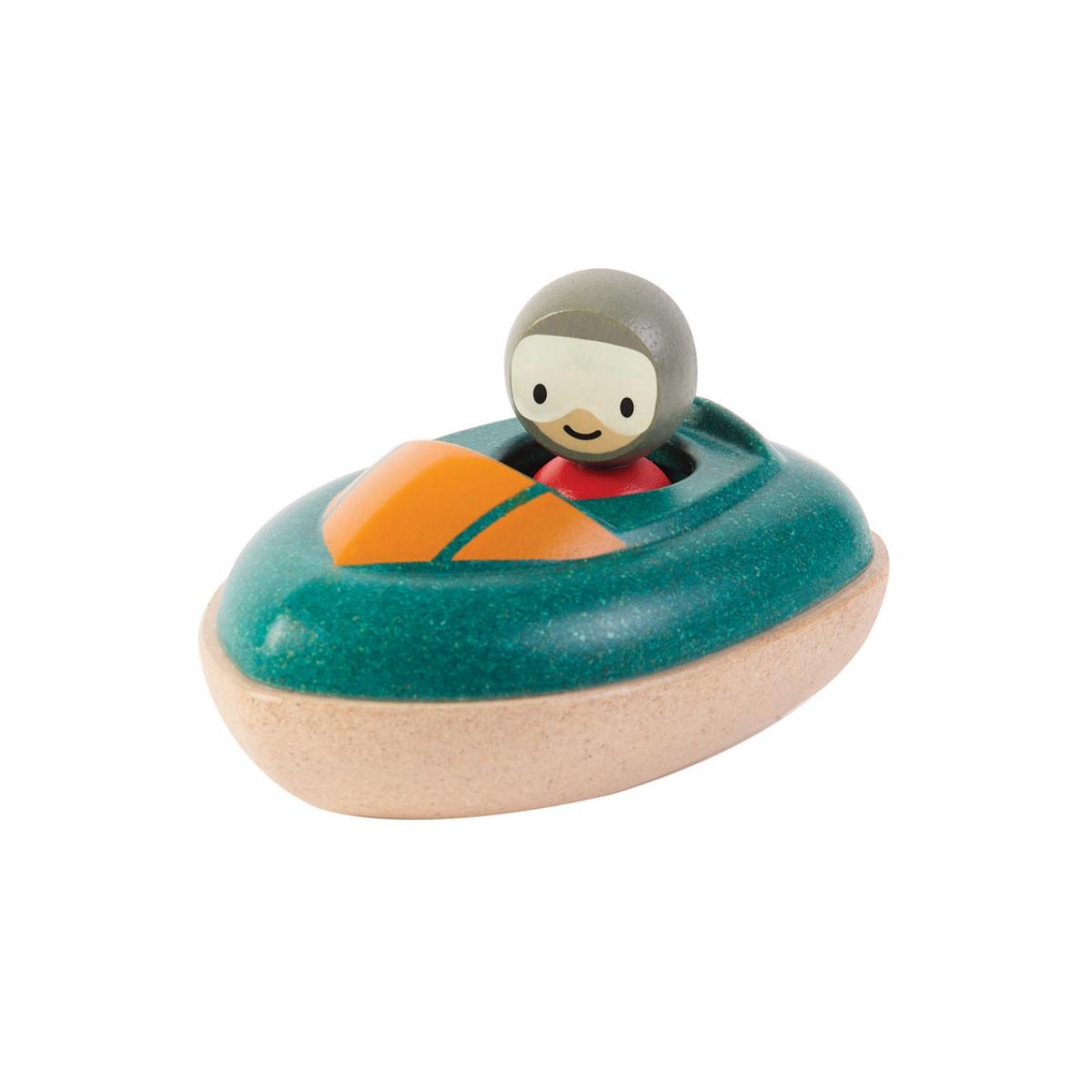 Jouet de bain Mon hors-bord vert, orange, PLAN TOYS