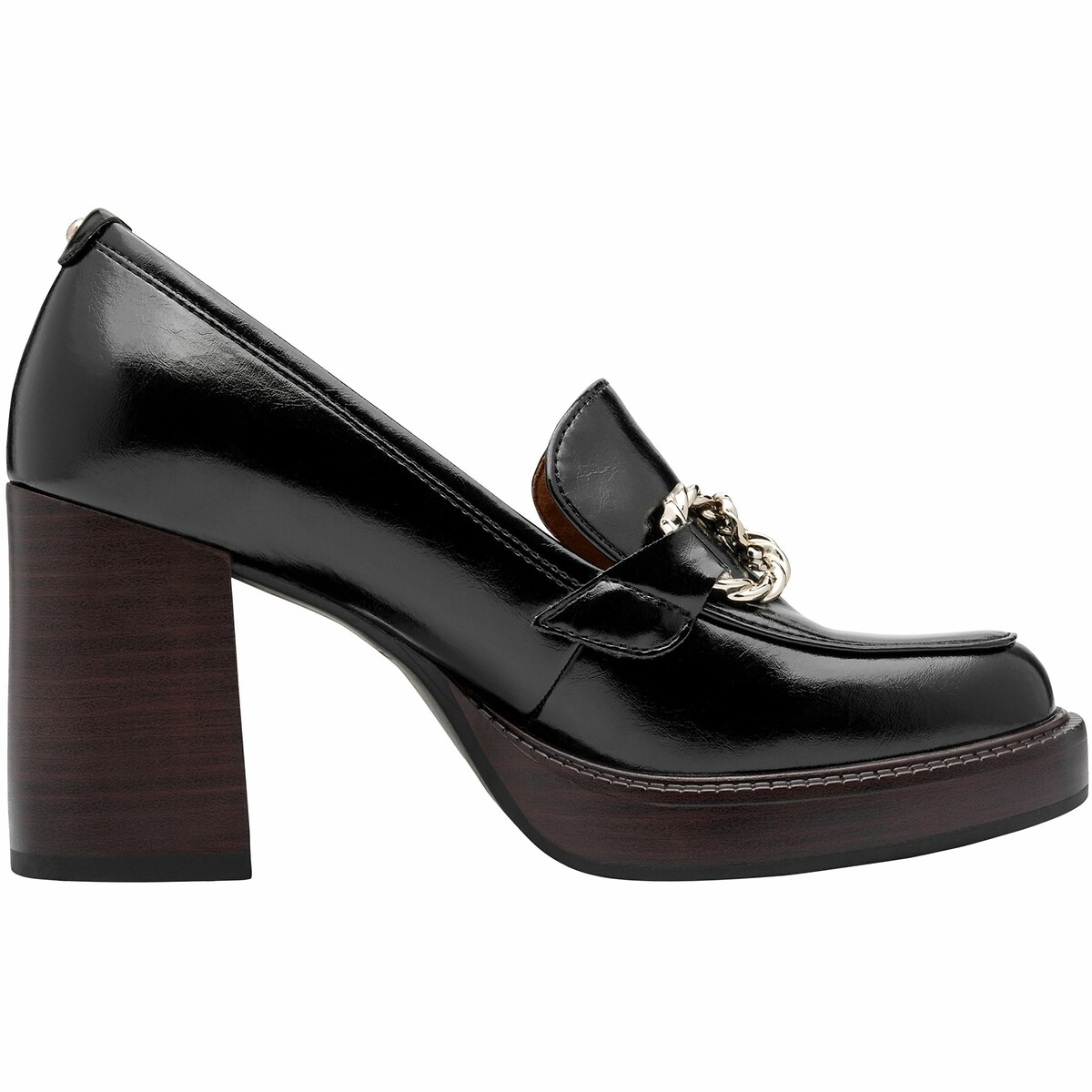Mocassins à talon noir, TAMARIS