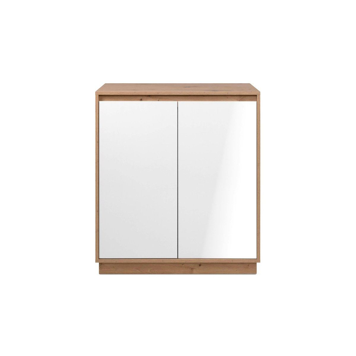 Buffet 2 portes décor bois et blanc ALVA blanc, PIER IMPORT