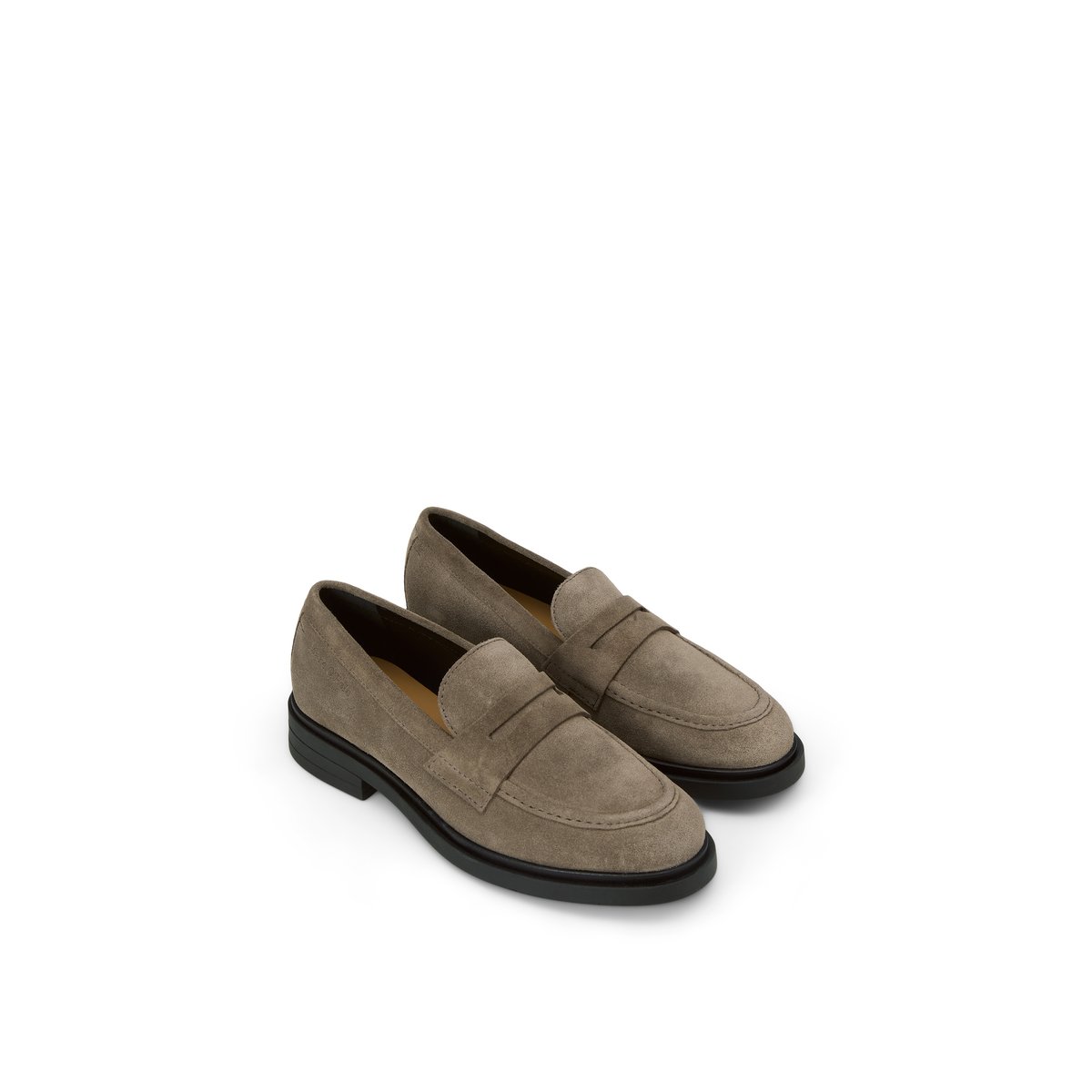Mocassins  Paula en cuir velours huilé marron clair, MARC O'POLO