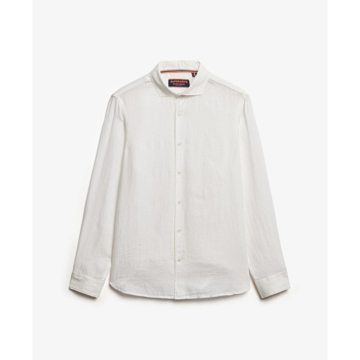 Chemise Vacation en Lin Brodé Coupe Décontractée optic, SUPERDRY