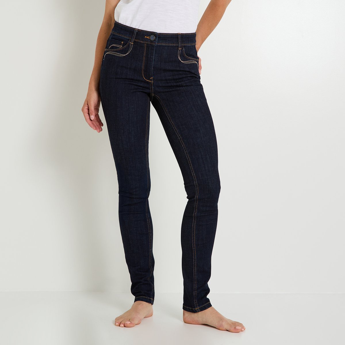 Jean push-up RIO P01 bleu brut, GRAIN DE MALICE