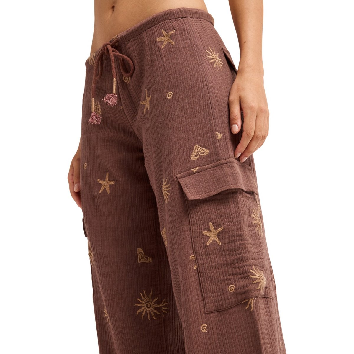 Pantalon de plage décontracté STARDUST SAND. marron pepper corn sunny ditsy, ROXY