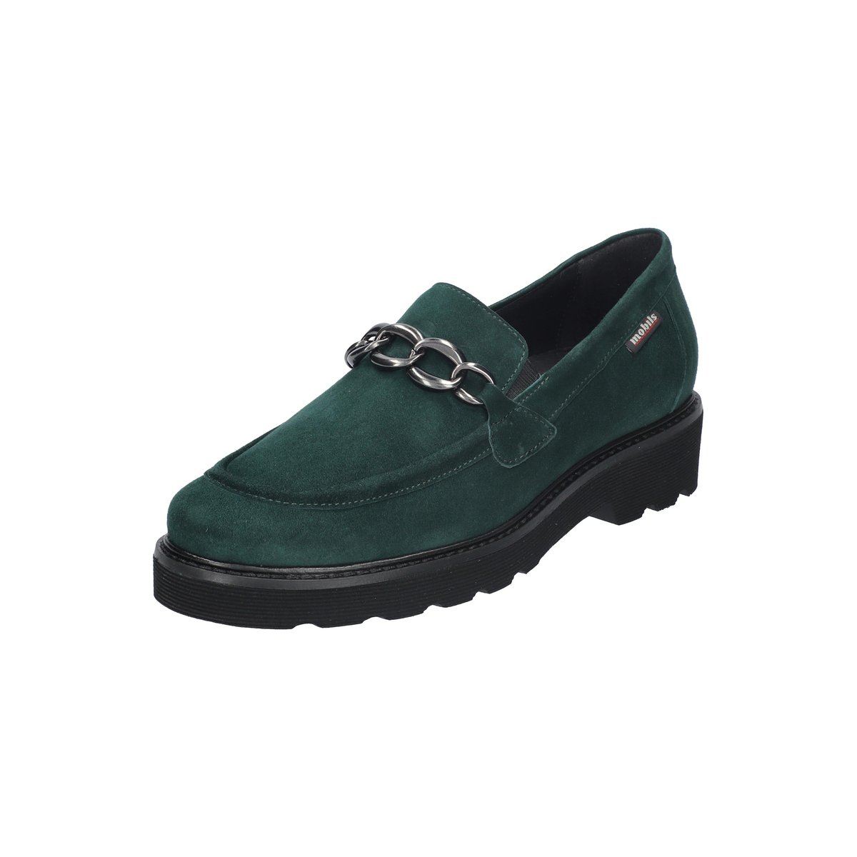 Mocassins en cuir ORLA vert foncé p5140, MEPHISTO