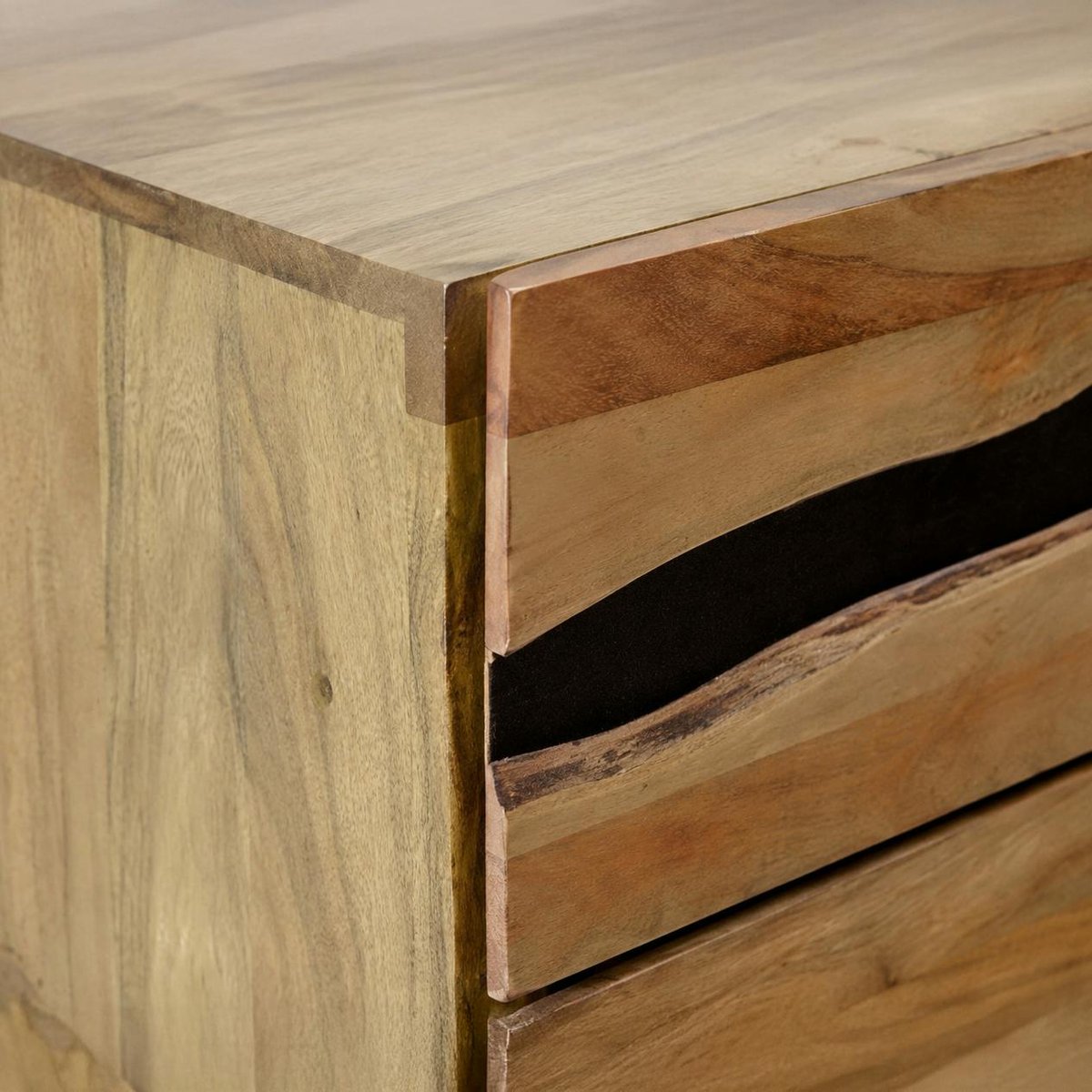 Commode en bois d'acacia 3 tiroirs CANYON bois naturel, PIER IMPORT