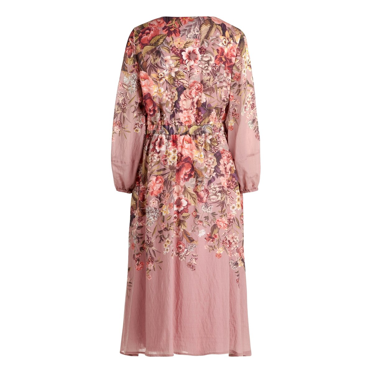 Robe longueur midi à imprimé dark pink/rosé, VERA MONT