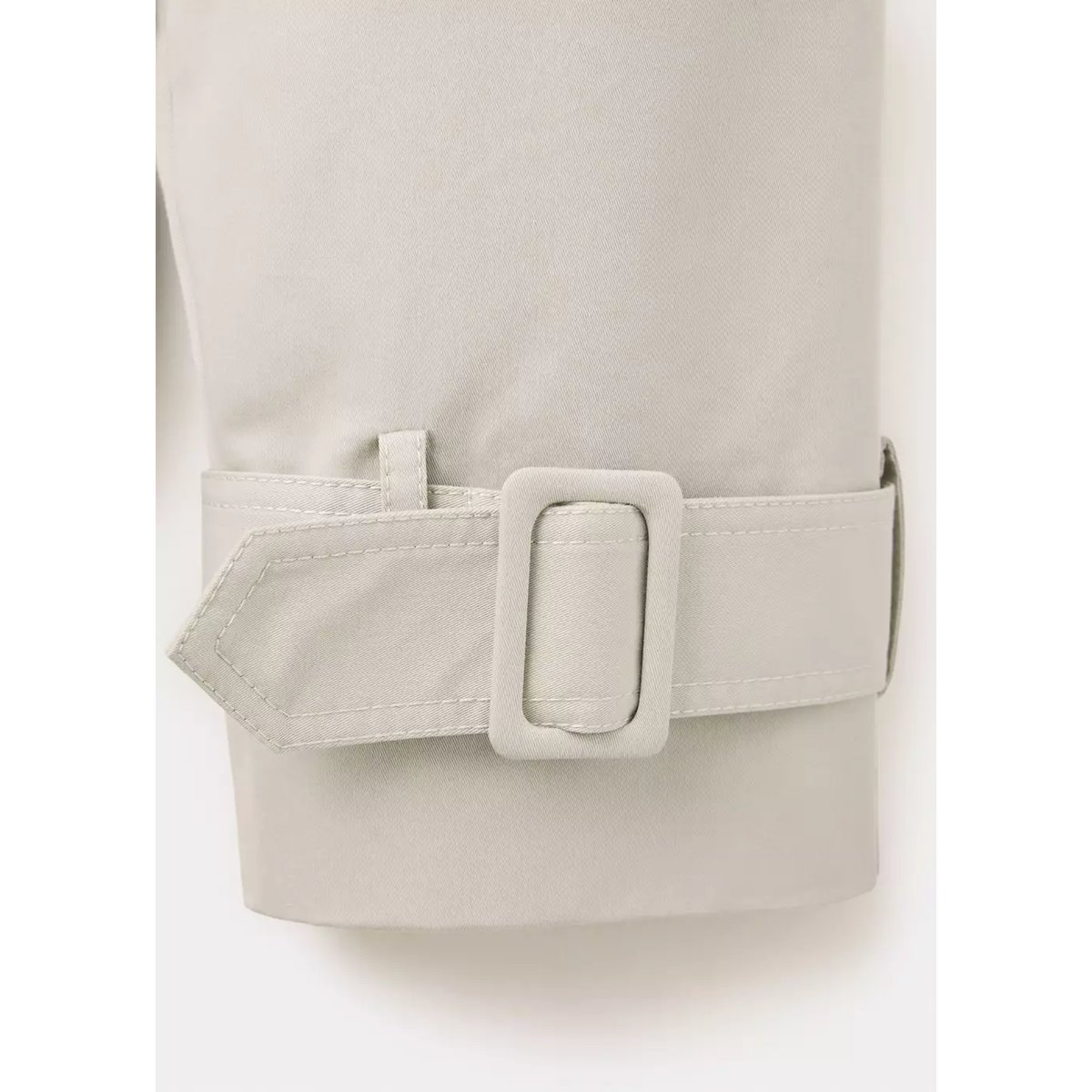 Trench long double boutonnage gris clair/pastel, MANGO