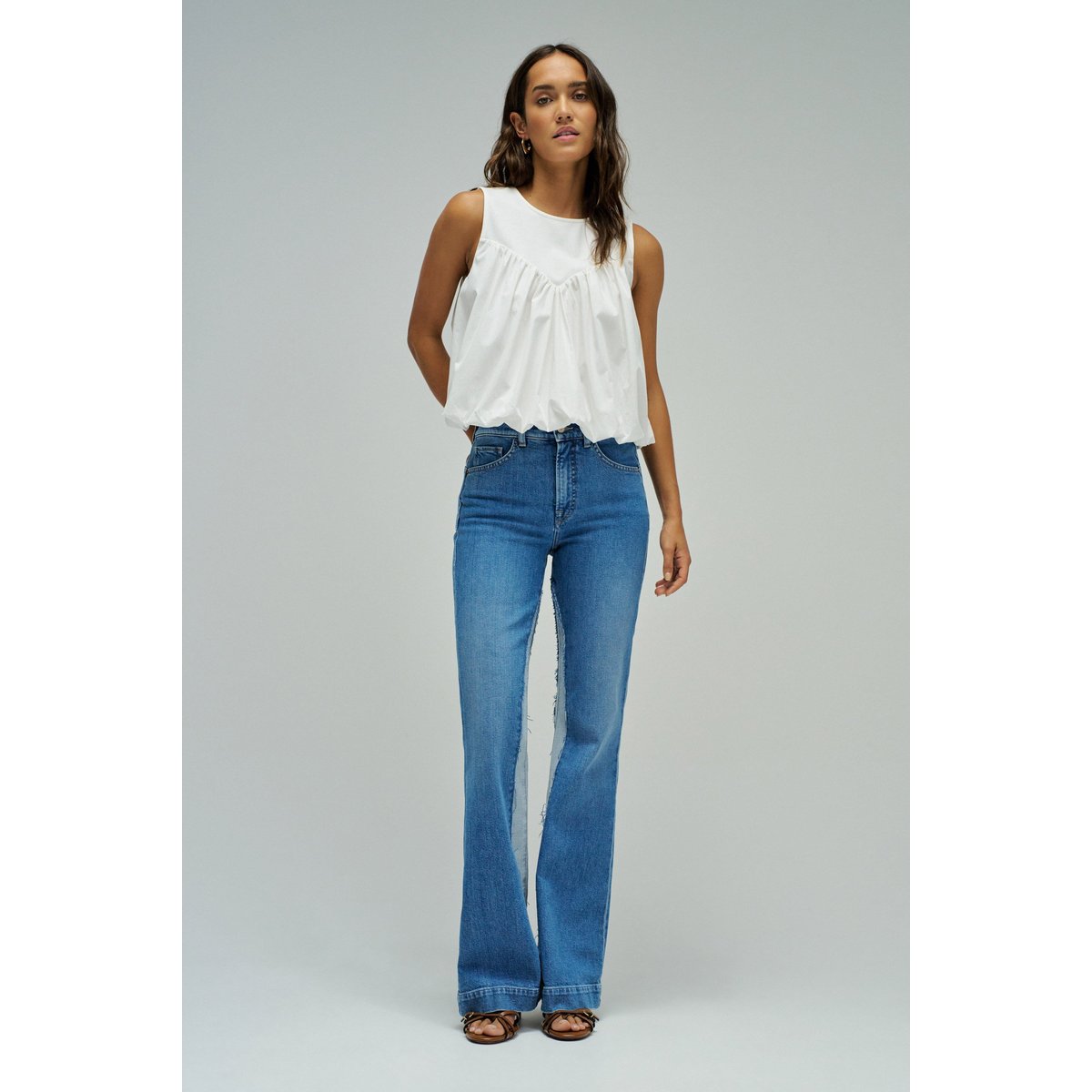 JEAN FAITH PUSH IN FLARE bleu, SALSA JEANS