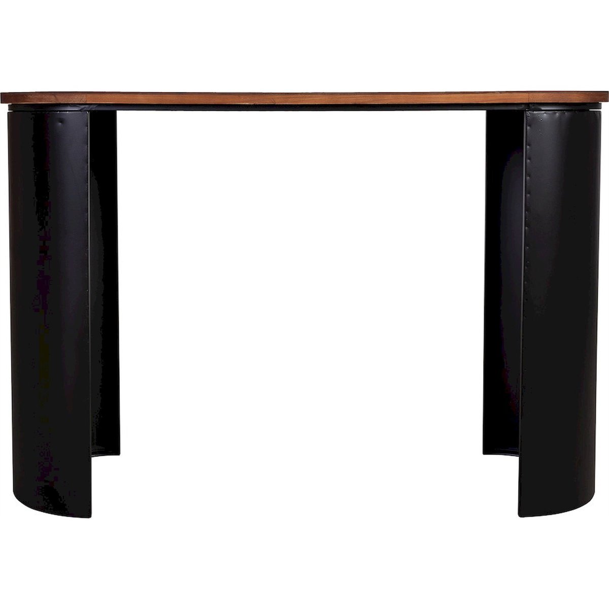 Console d'entrée rectangulaire en bois noir et bois naturel, RECOLLECTION