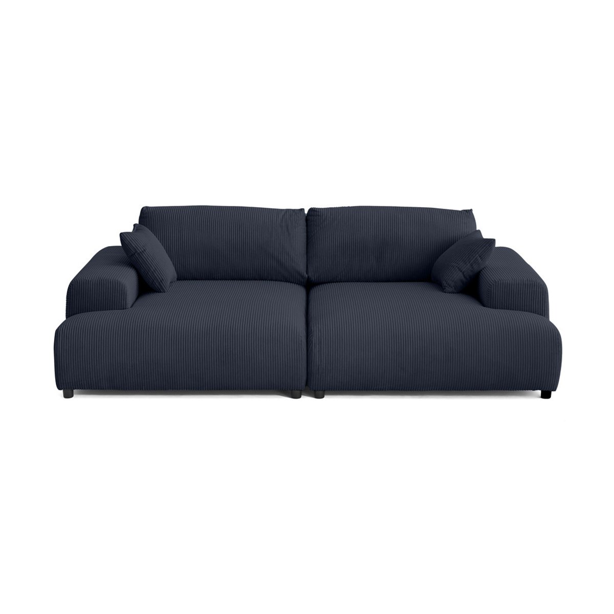 Canapé droit 4 places double méridienne, GARANCE bleu nuit, BEST MOBILIER