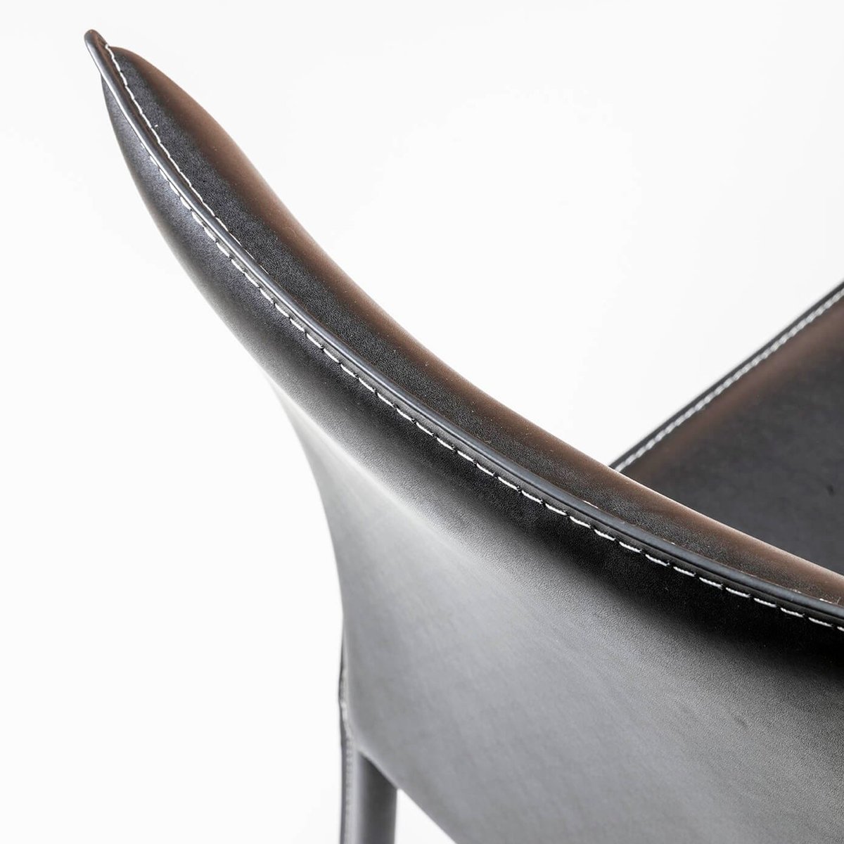 Chaise en cuir, MILANO noir, KARE DESIGN
