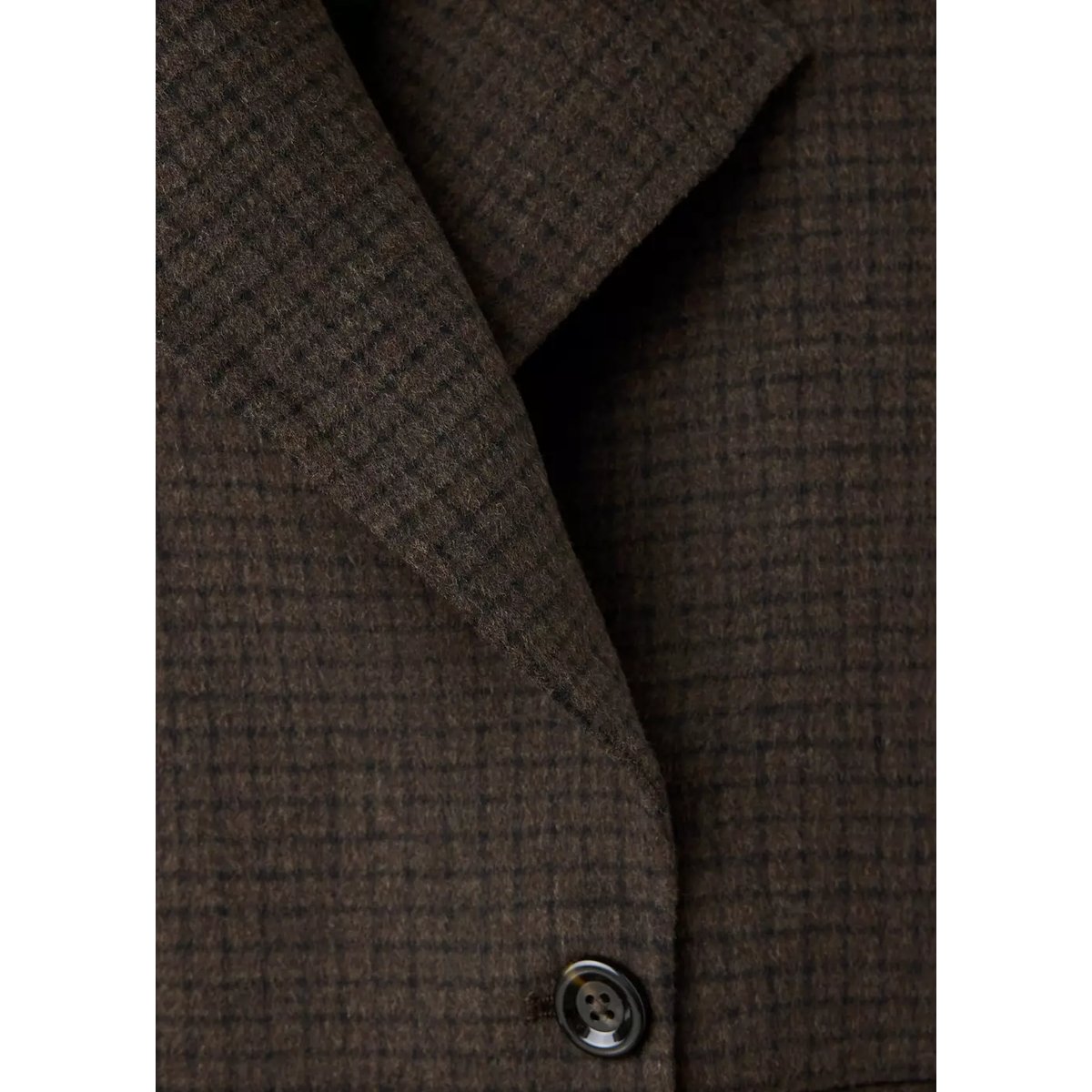 Manteau laine fait main chocolat, MANGO
