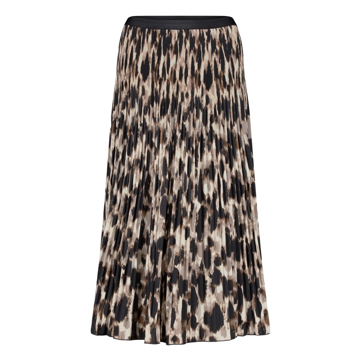 Jupe plissée à élastique beige/noir, BETTY BARCLAY