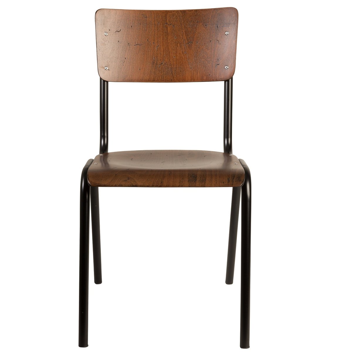 Chaise design empilable en bois, SCUOLA marron, DUTCHBONE