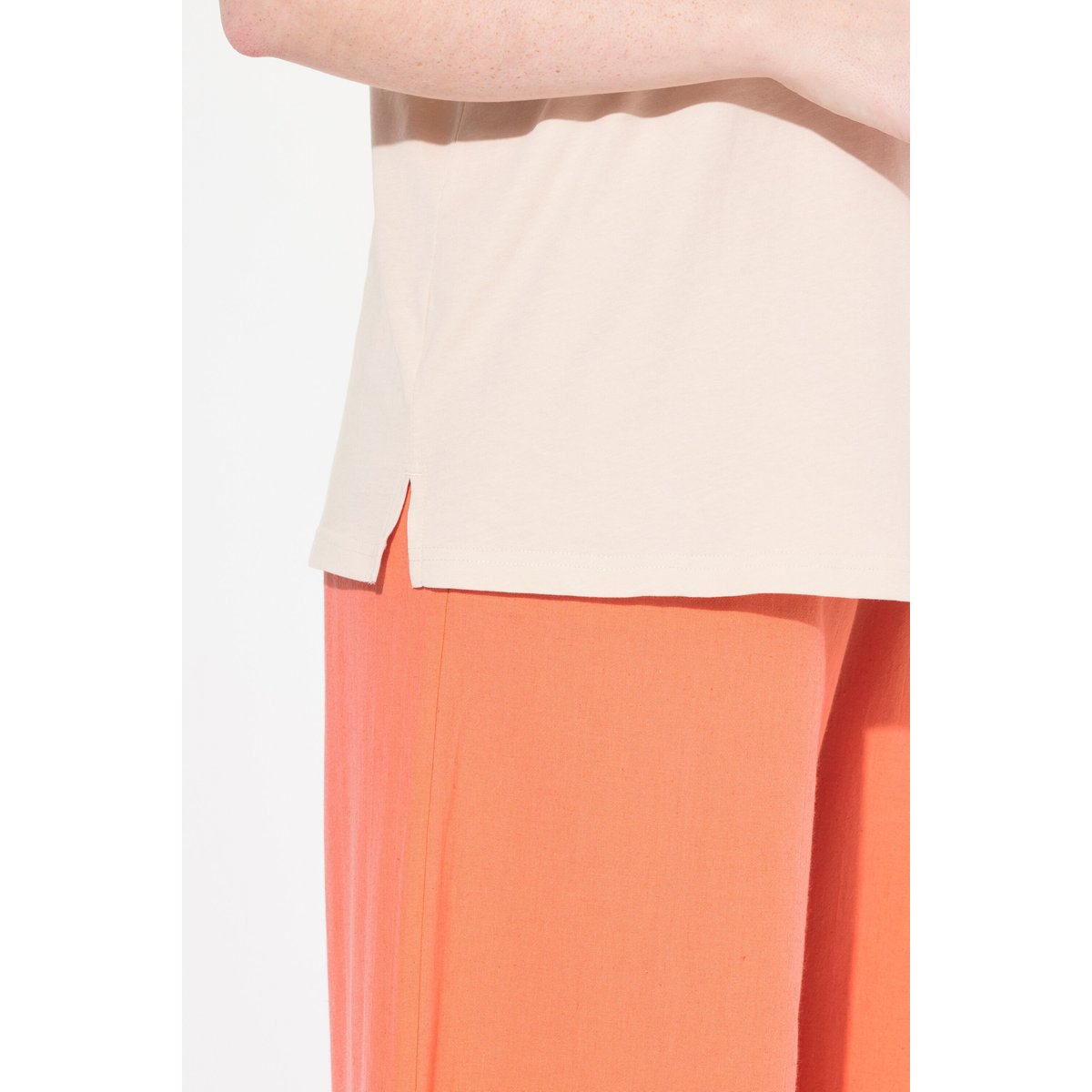 T-shirt, chaussure, col rond blanc perle, ULLA POPKEN