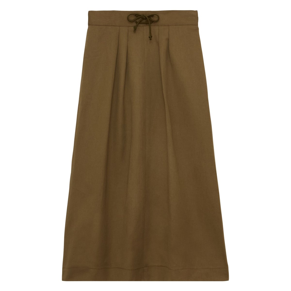 Jupe plissée Maud en coton mélangé kaki khaki, INES DE LA FRESSANGE PARIS