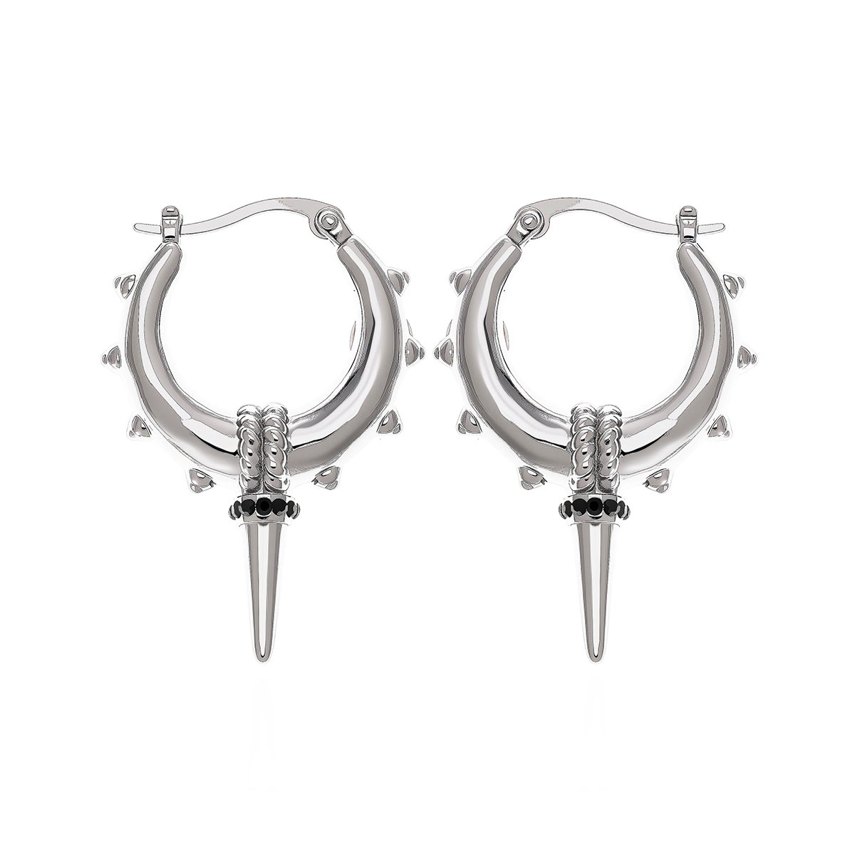 Boucles d'oreilles créoles TARYS argenté, HIPANEMA