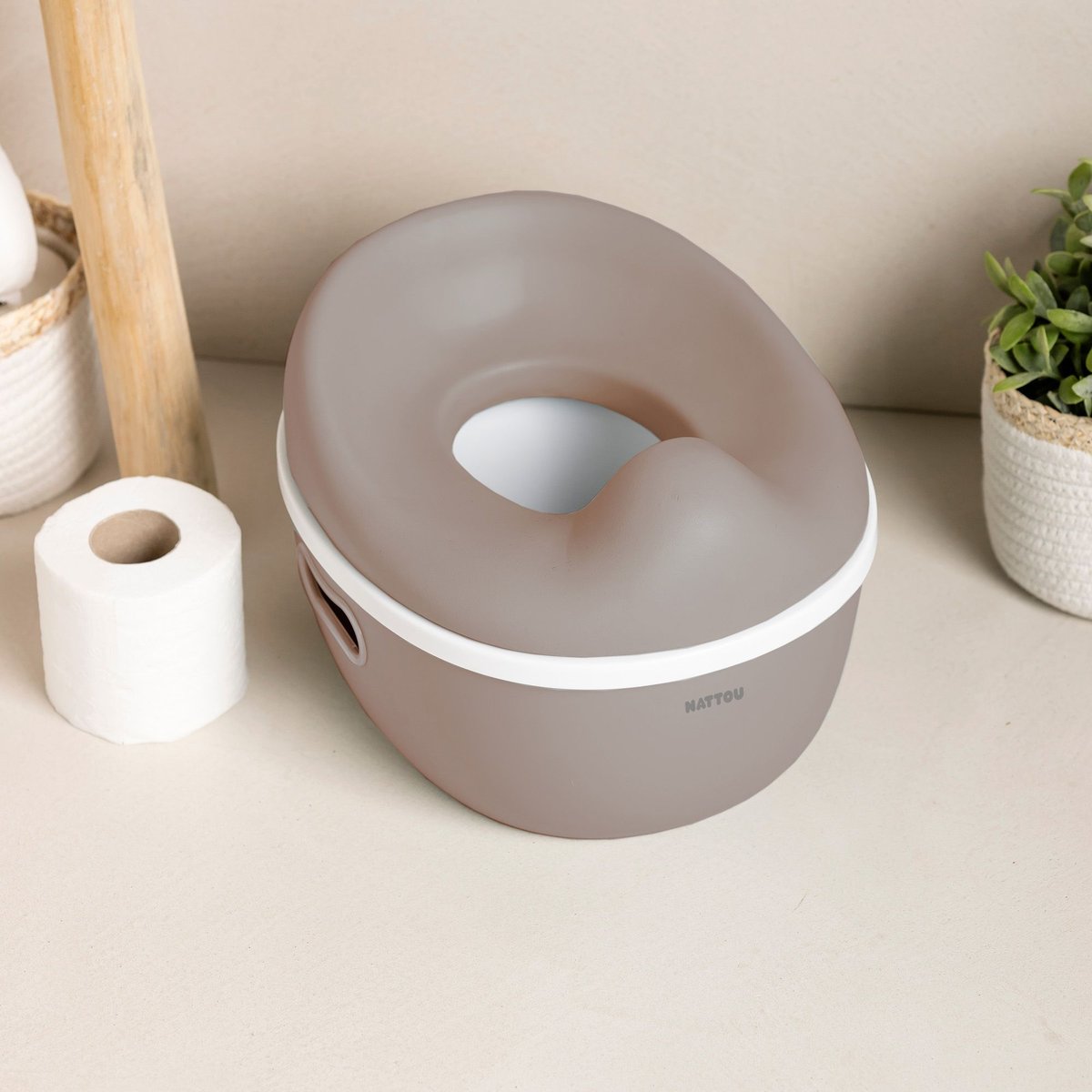 Pot d'apprentissage Potty 3 en 1 vert sauge taupe, NATTOU