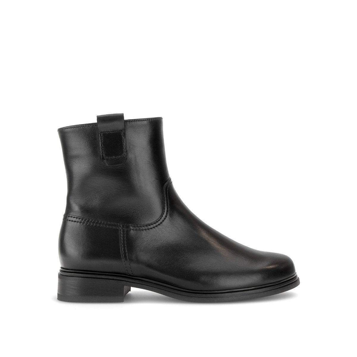 Bottines en cuir lisse à talon décroché noir lisse, GABOR