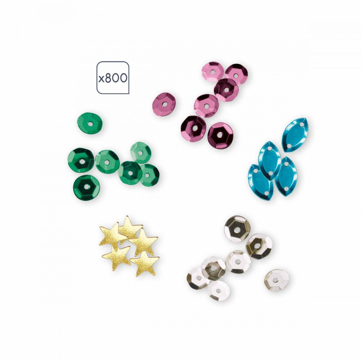 Sequins A Coller Sirenes multicolore, JANOD