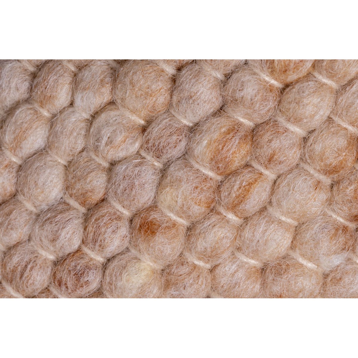 Tapis réversible en laine foulée - HOERNUM beige foncé, THEKO