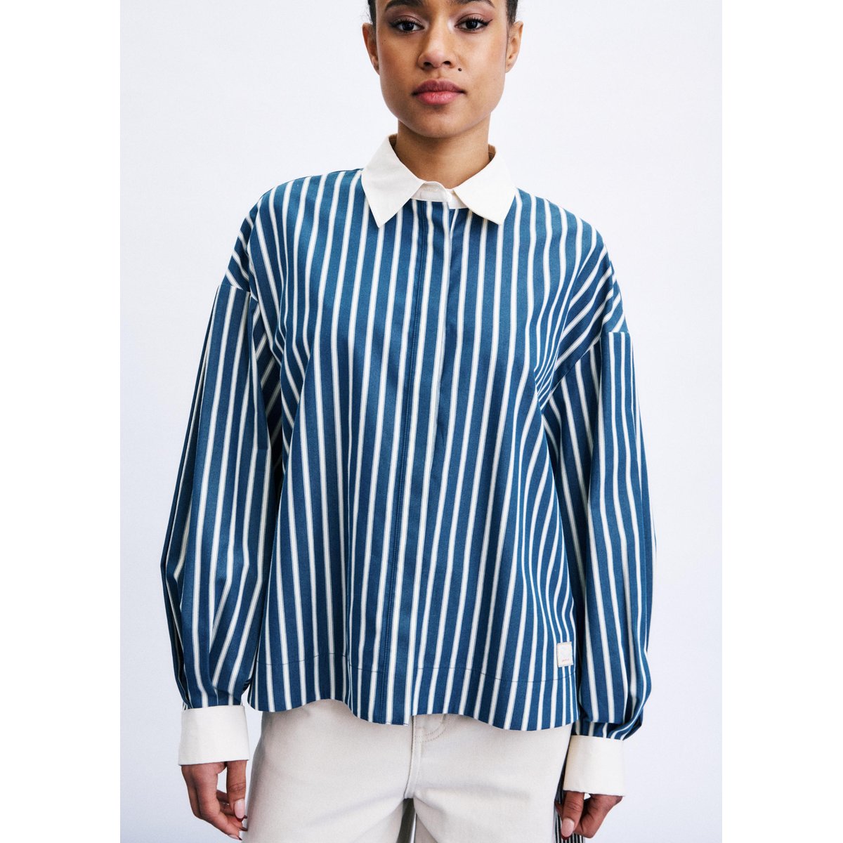Chemise Mandrakia en coton MANDRAKIA bleu petrole, FRNCH