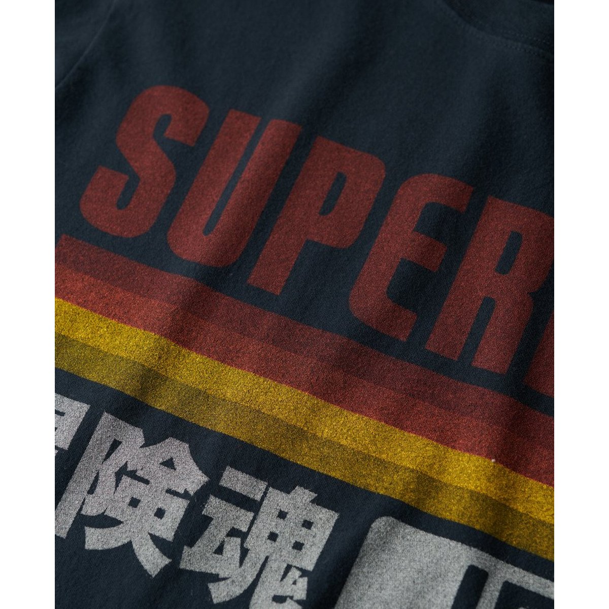 T-shirt à rayures décontracté Japan bleu marine éclipse, SUPERDRY