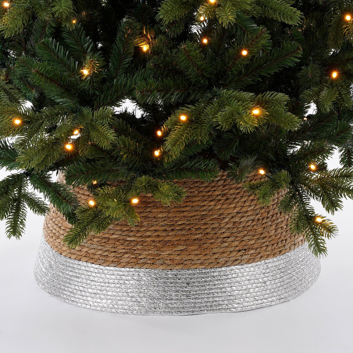 Cache-pied de sapin de Noël L argent, HOUSE OF SEASONS