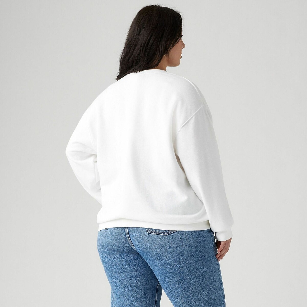 Felpa girocollo con logo bianco, LEVI’S PLUS