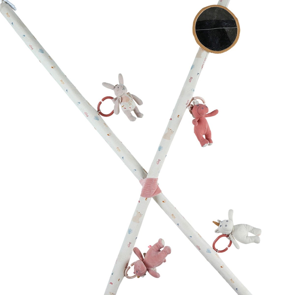 Tapis d'éveil avec arches rose, blanc, NOUKIE'S