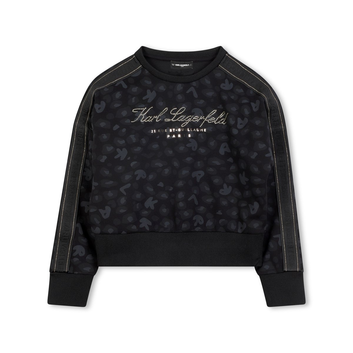 Sweat en double maillot black, KARL LAGERFELD KIDS