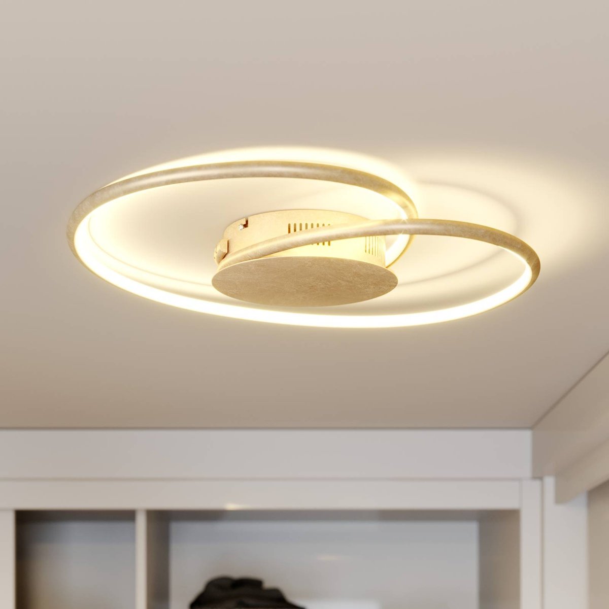 Plafonnier en métal moderneLED, Joline or, LINDBY