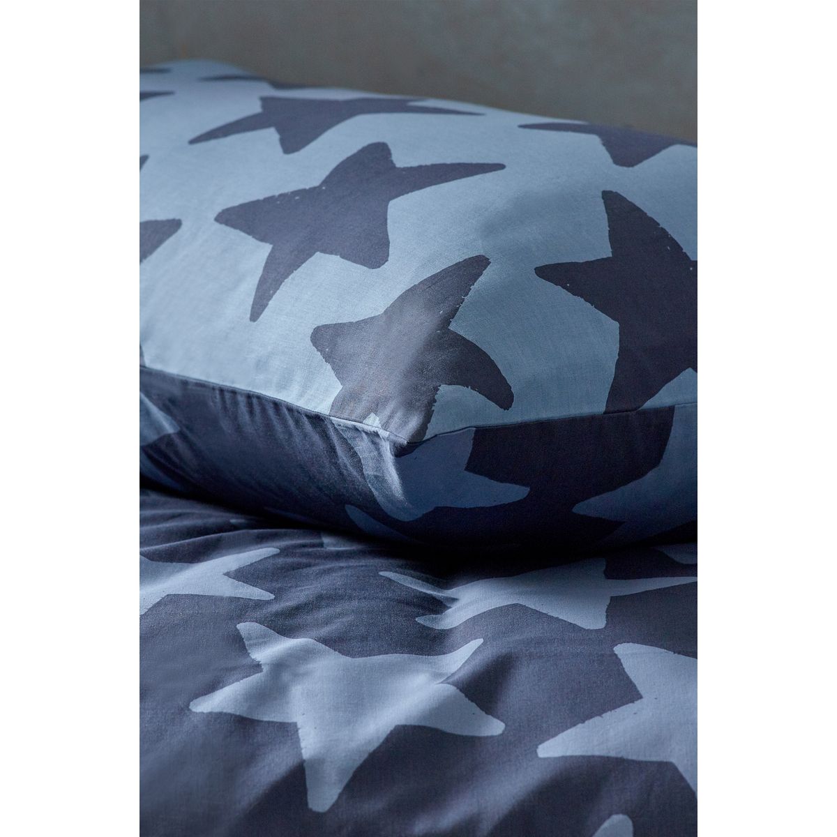 Housse de couette en coton imprimée étoiles de la marine, NEXT