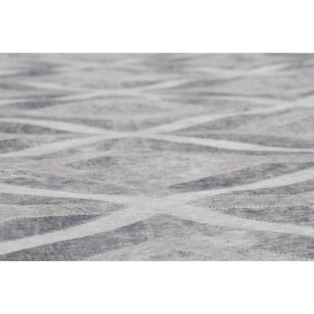 Tapis imprimé Serena, aspect cuir, plat gris, GINO FALCONE