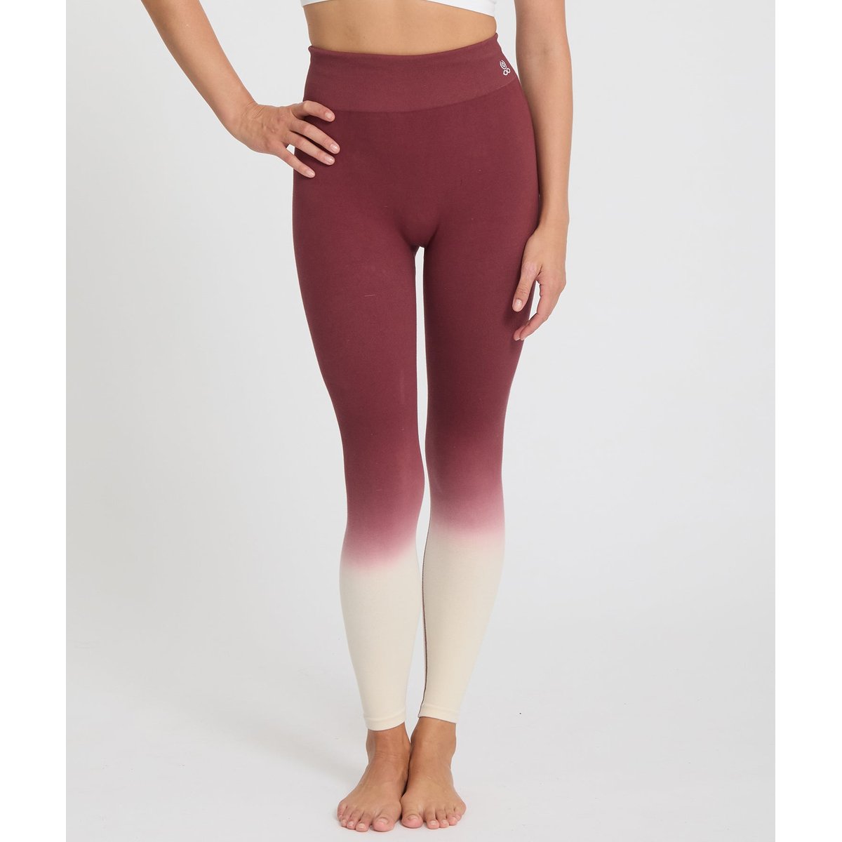 Legging en coton deepdye KAVALI rouge rubis, YOGA SEARCHER