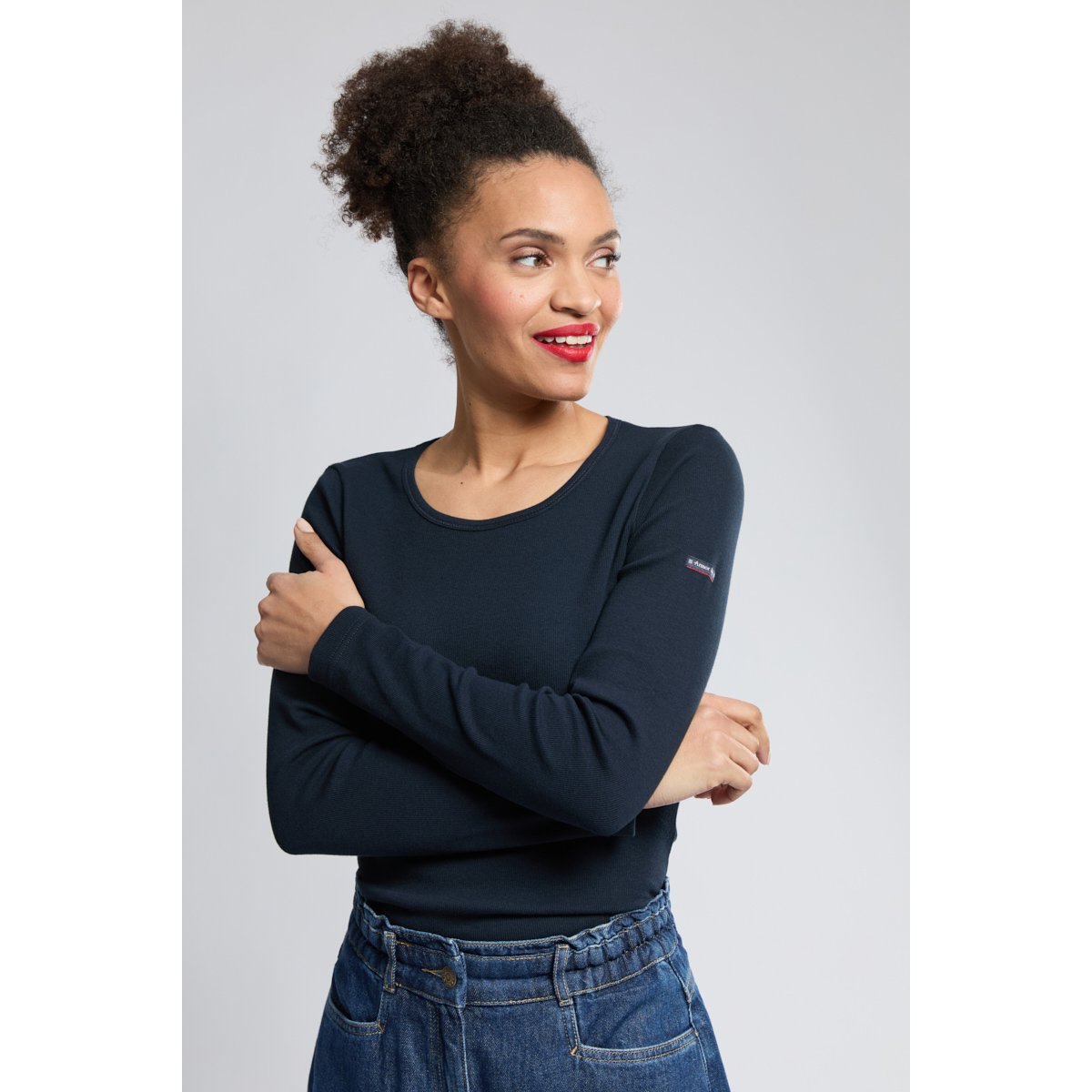 T-shirt en coton ANNAIG rich navy, ARMOR-LUX