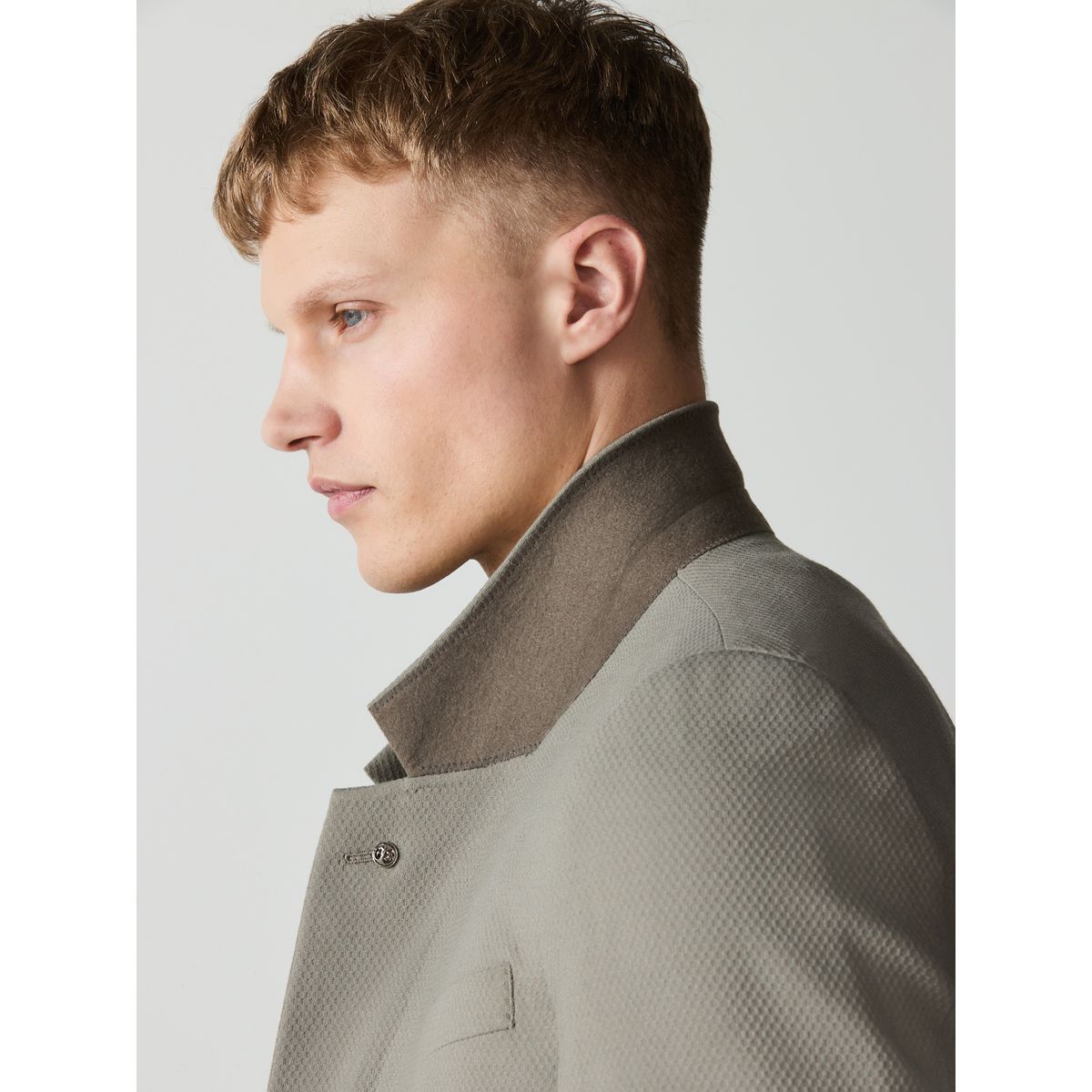 Veste de costume croisée avec broche gris, NEXT