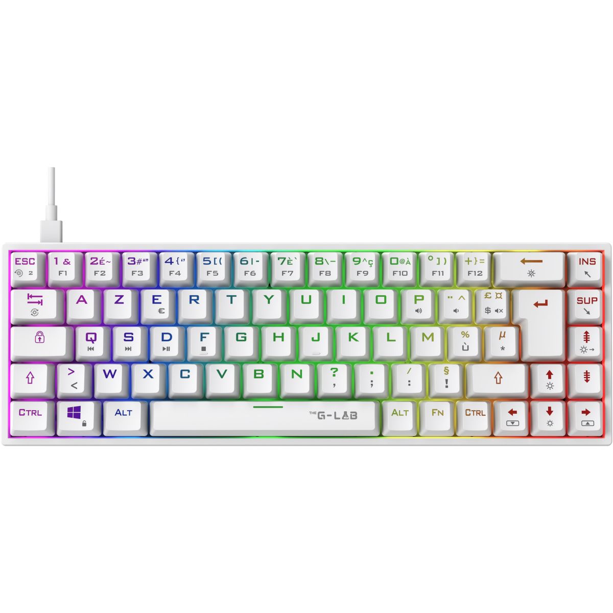 Clavier gamer KEYZ TITAN W FR couleur unique, THE G-LAB
