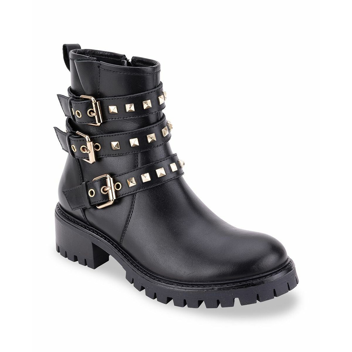 Boots motardes en cuir Zadig, boucles noir, LES TROPEZIENNES PAR M.BELARBI