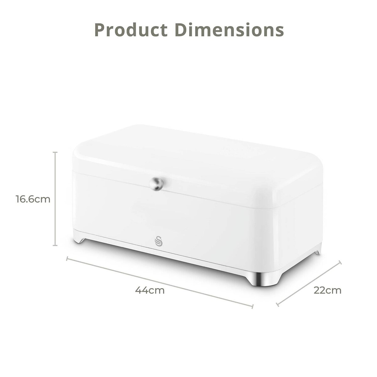 Solace Bread Bin white, SWAN