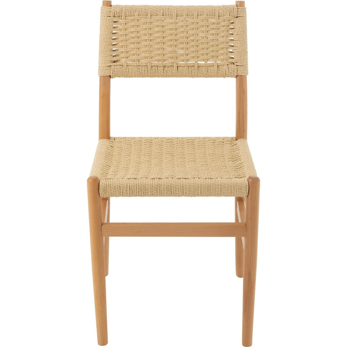 Chaise en bois de hêtre et corde tressée naturel, RECOLLECTION