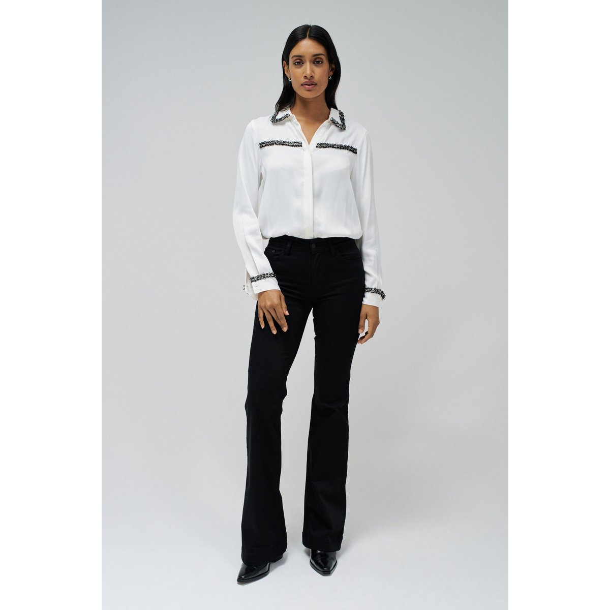 JEANS DESTINY PUSH UP FLARE noir, SALSA JEANS