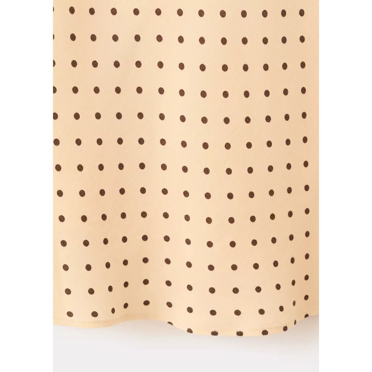 Robe à pois à col drapé jaune pastel, MANGO