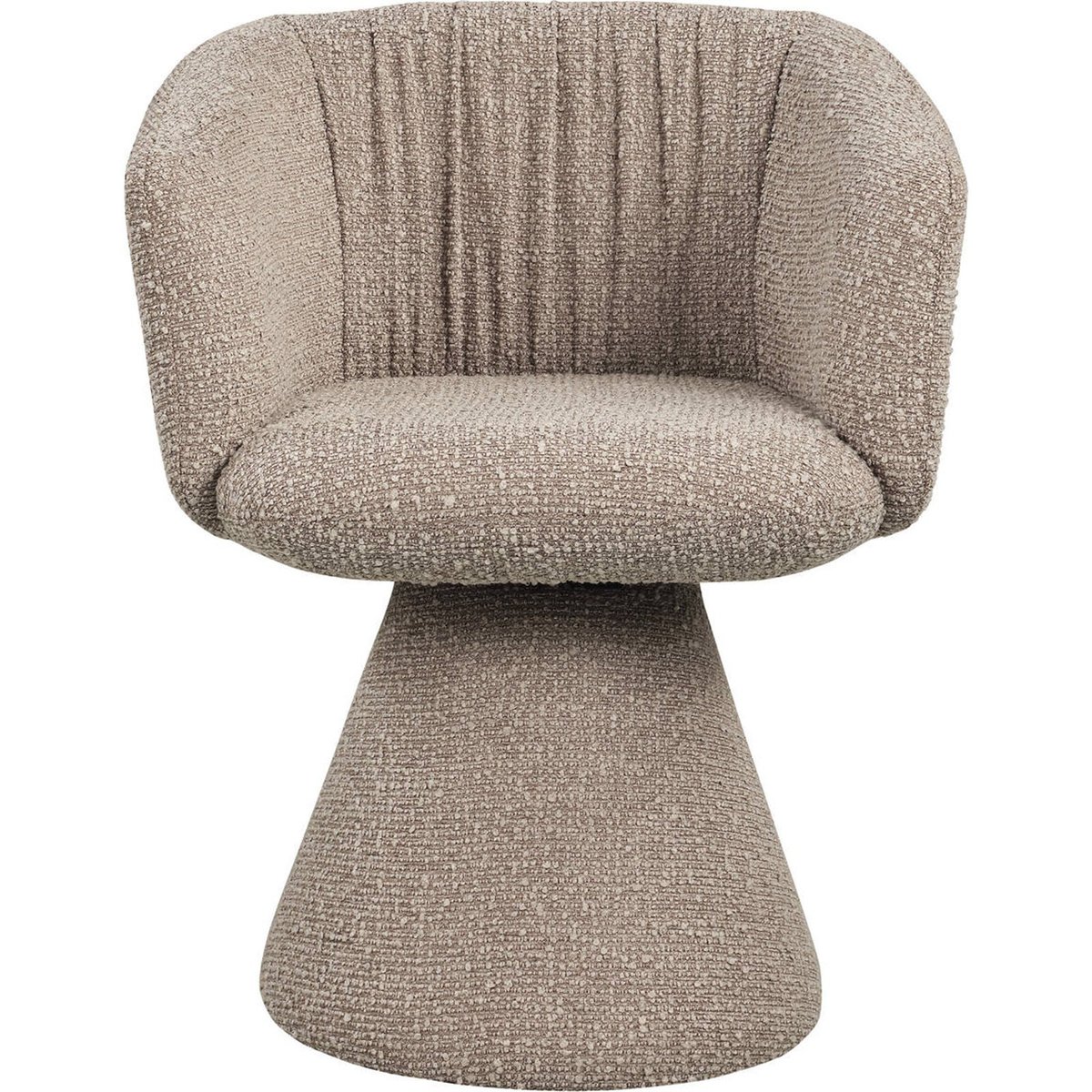 Chaise de salle à manger pivotante bouclé moka chiné, RECOLLECTION