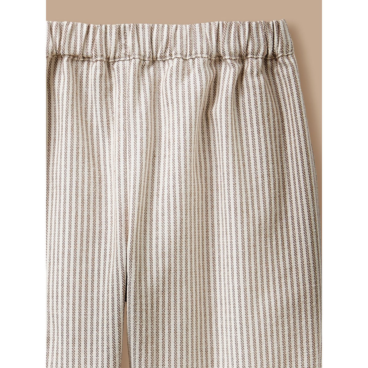 Pantalon rayé rayure marron/ecru, CYRILLUS