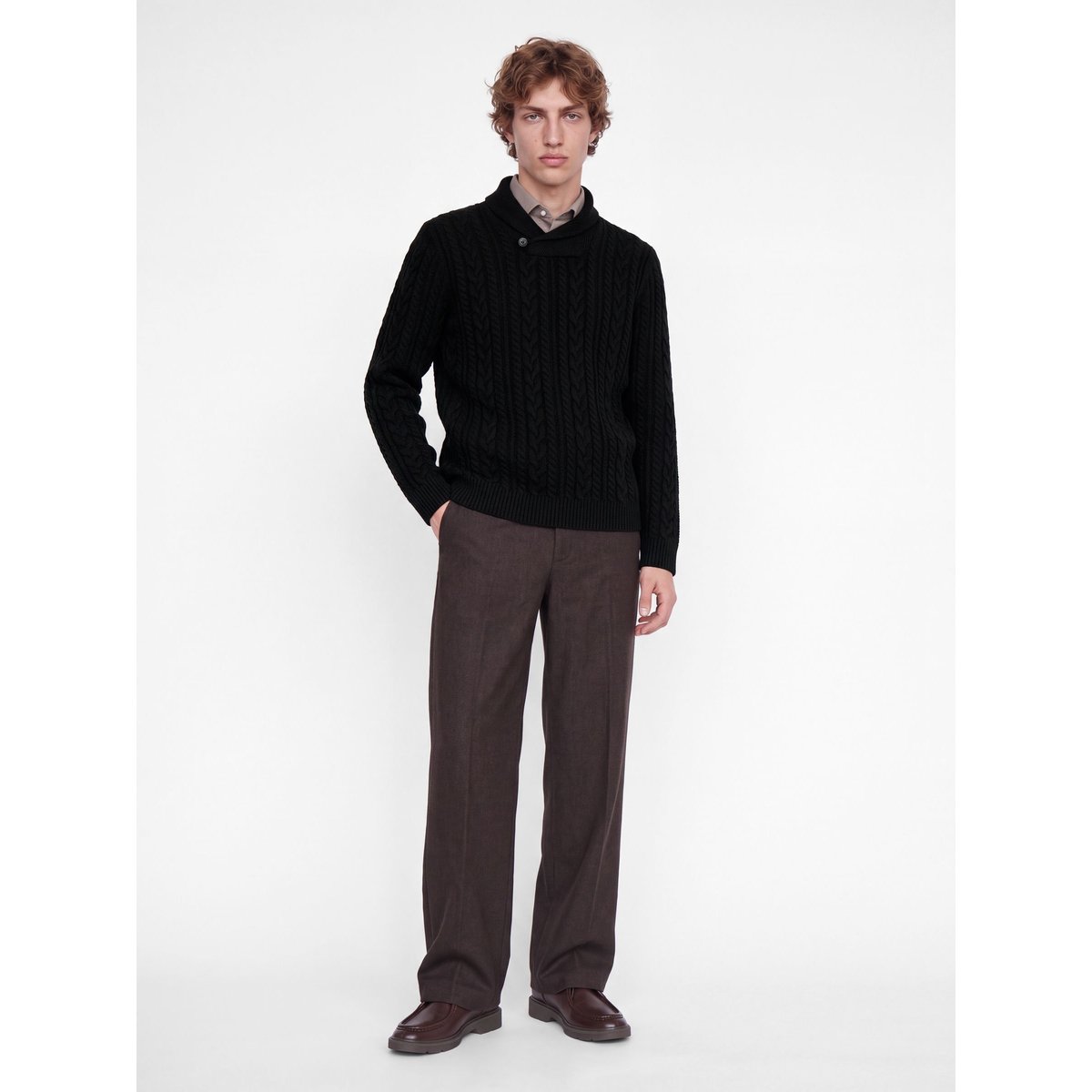 Pull En Maille black 1, JACK & JONES