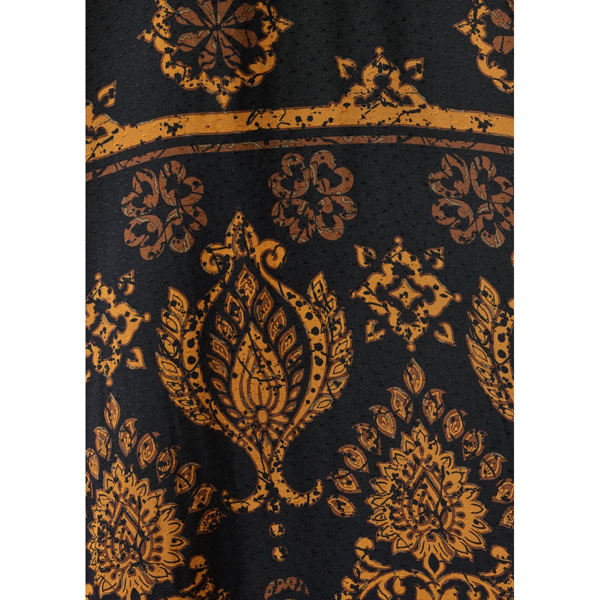 Robe manches longues à imprimé bleu encre, LA FEE MARABOUTEE
